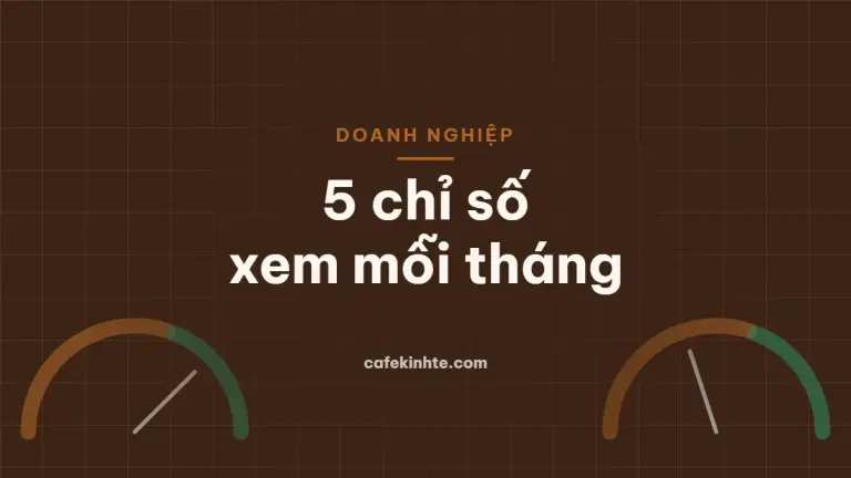 Minh họa bảng theo dõi 5 chỉ số tài chính hằng tháng