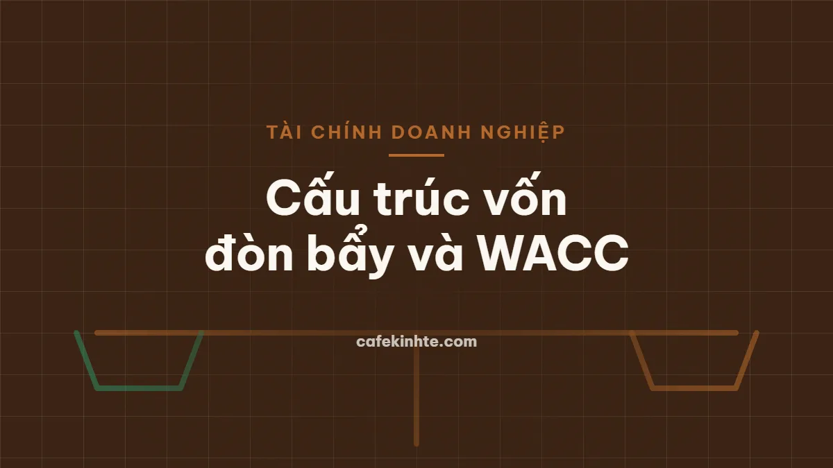 Cán cân minh họa sự cân bằng giữa vốn vay và vốn chủ sở hữu của doanh nghiệp