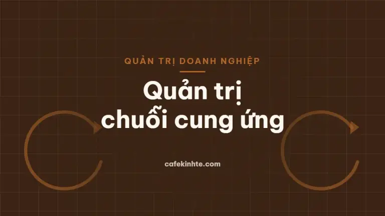 Sơ đồ vòng tròn mô tả dòng hàng đi từ nhà cung cấp qua kho đến khách hàng và quay lại