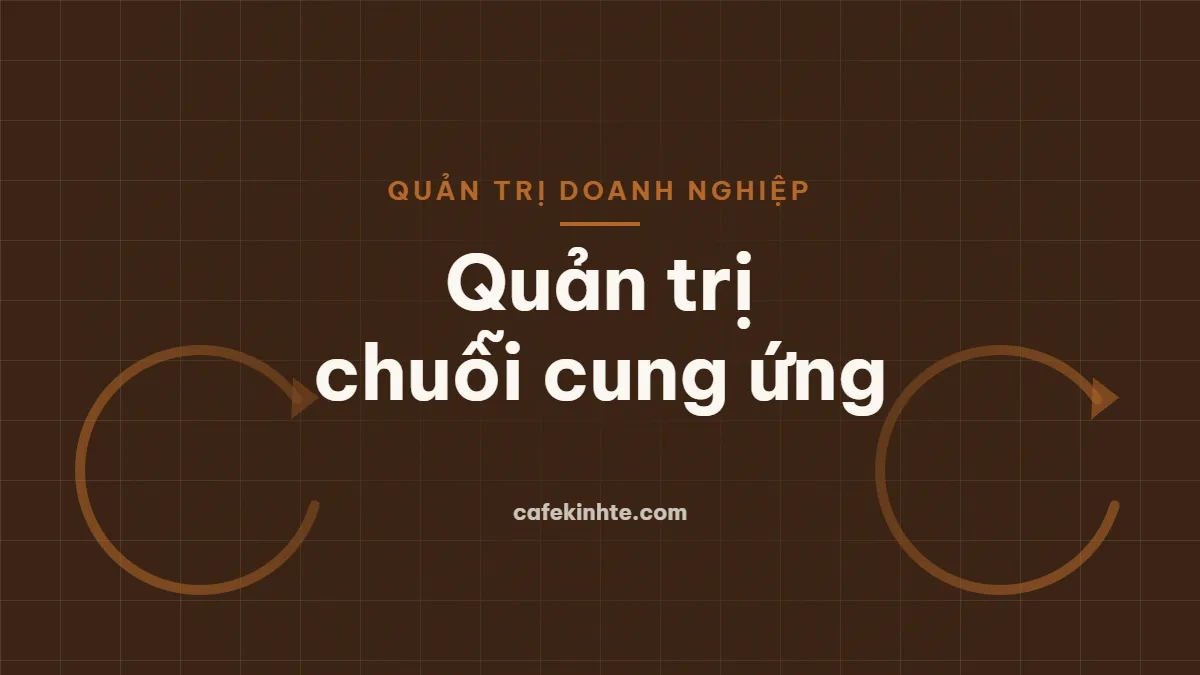 Sơ đồ vòng tròn mô tả dòng hàng đi từ nhà cung cấp qua kho đến khách hàng và quay lại