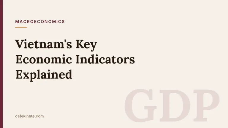 Cover graphic labeled Macroeconomics with the title Vietnam's Key Economic Indicators Explained and a large GDP watermark in the background
